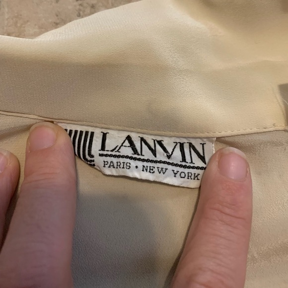 RARE Vintage 60s/70s LANVIN Blouse Size 8 - Paris New York - Union Made USA - Picture 3 of 8